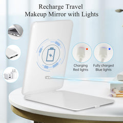FUNTOUCH compact folding travel mirror shown in compact form for on-the-go use