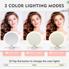 FUNTOUCH rechargeable mirror with 2000mAh battery for extended use.
