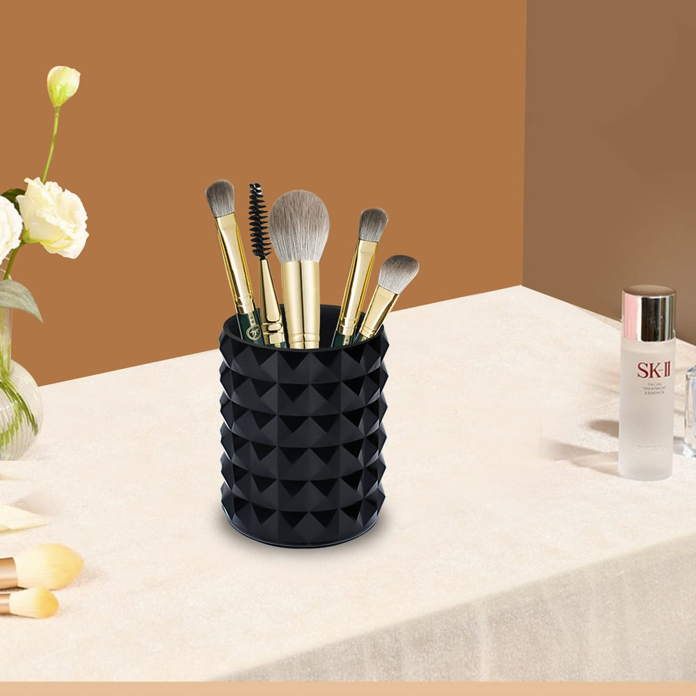 Funtygy vanity décor makeup storage adds modern elegance
