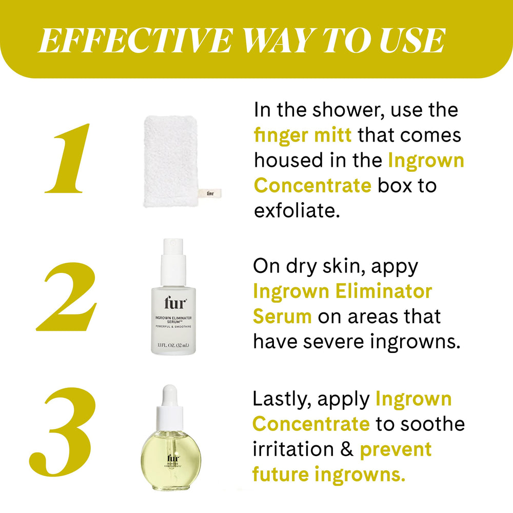 Fur Ingrown Eliminator Serum aloe swirl conveys calming redness reduction.