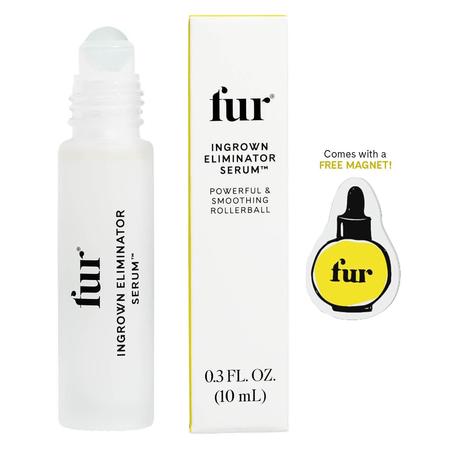 Fur Ingrown Eliminator Serum Rollerball safe for intimate areas during post-removal care.