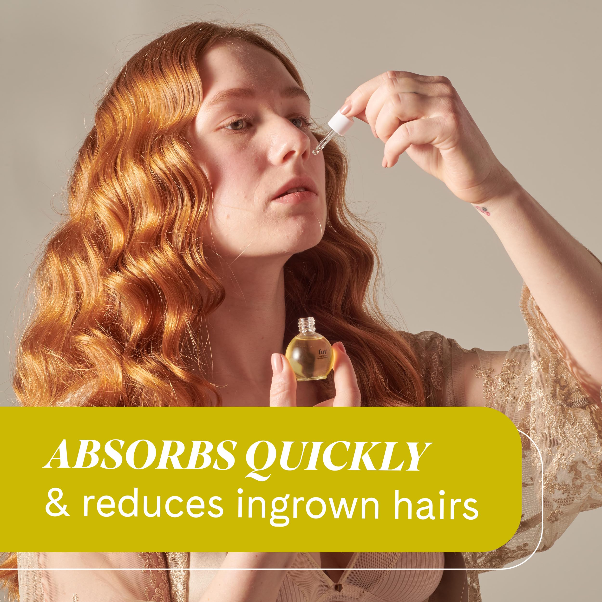Fur Ingrown Hair Care Duo skin texture close-up demonstrates smooth skin