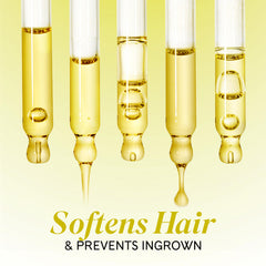 Fur Oil pubic-area-softening shows how the formula softens skin to help prevent ingrown hairs.