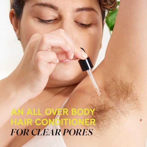 Fur Oil on underarms for smooth skin and redness reduction.