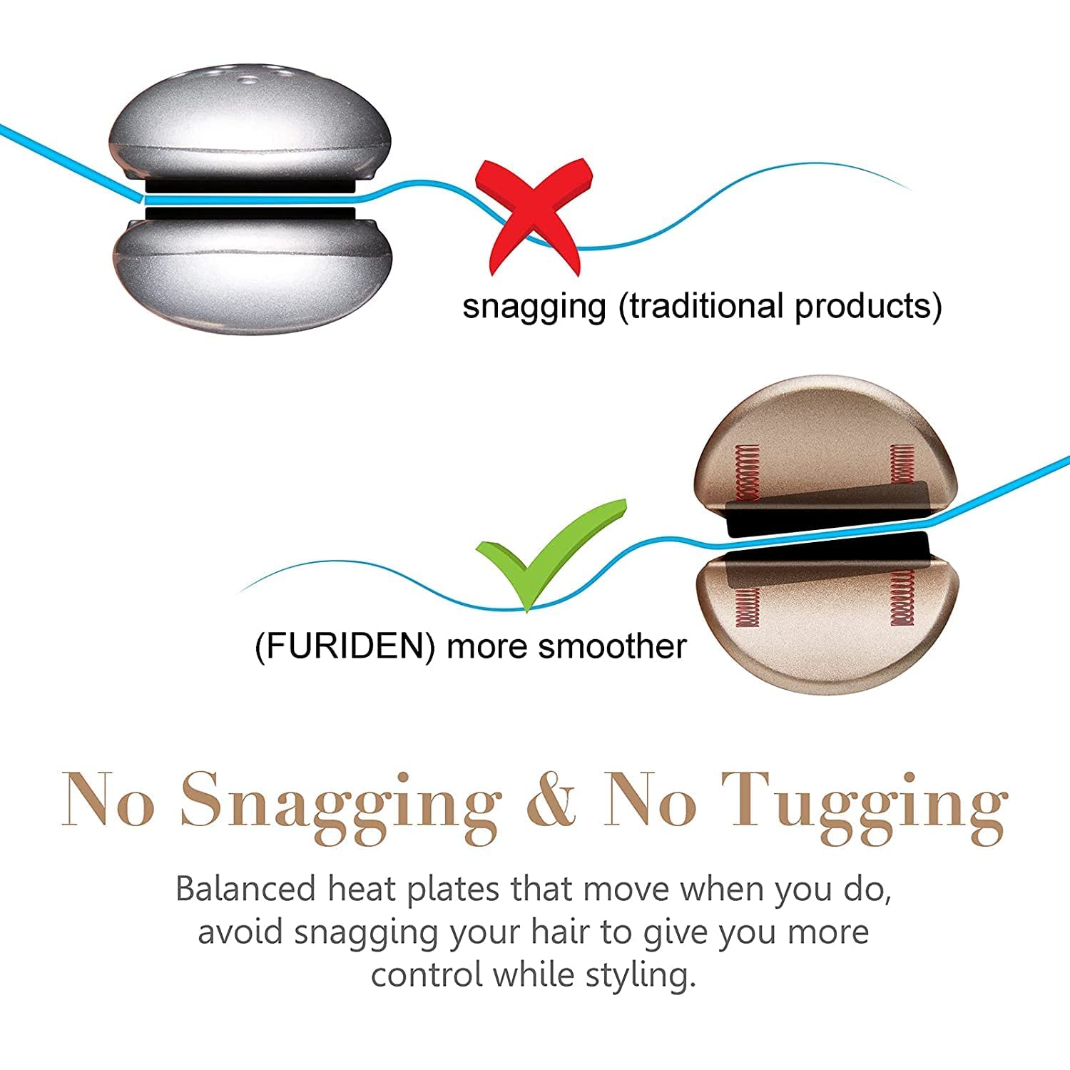 FURIDEN 2-in-1 styling for beach waves and sleek curls.
