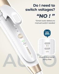 FURIDEN Lite 1.5-inch ceramic barrel creates smooth curls on shoulder-length hair.