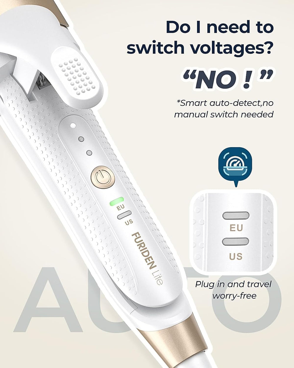 FURIDEN Lite ceramic-barrel heat distribution enables consistent waves.