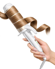 FURIDEN Lite curling iron closeup-barrel ceramic, even heat for smooth styling.