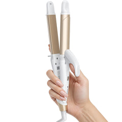 FURIDEN Lite travel curling iron mini demonstrates compact travel-ready design for on-the-go styling.