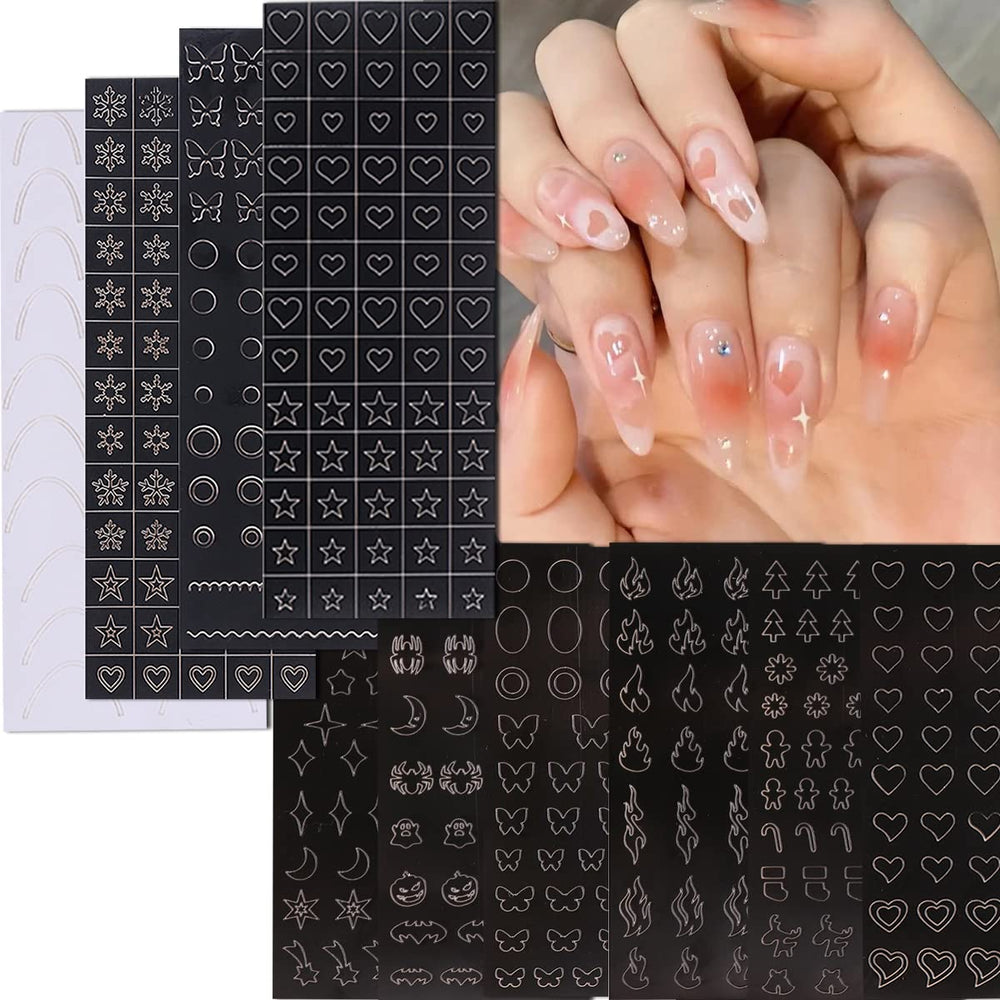 Furimuk airbrush nail stencils butterfly design for quick, eye-catching DIY manicures.