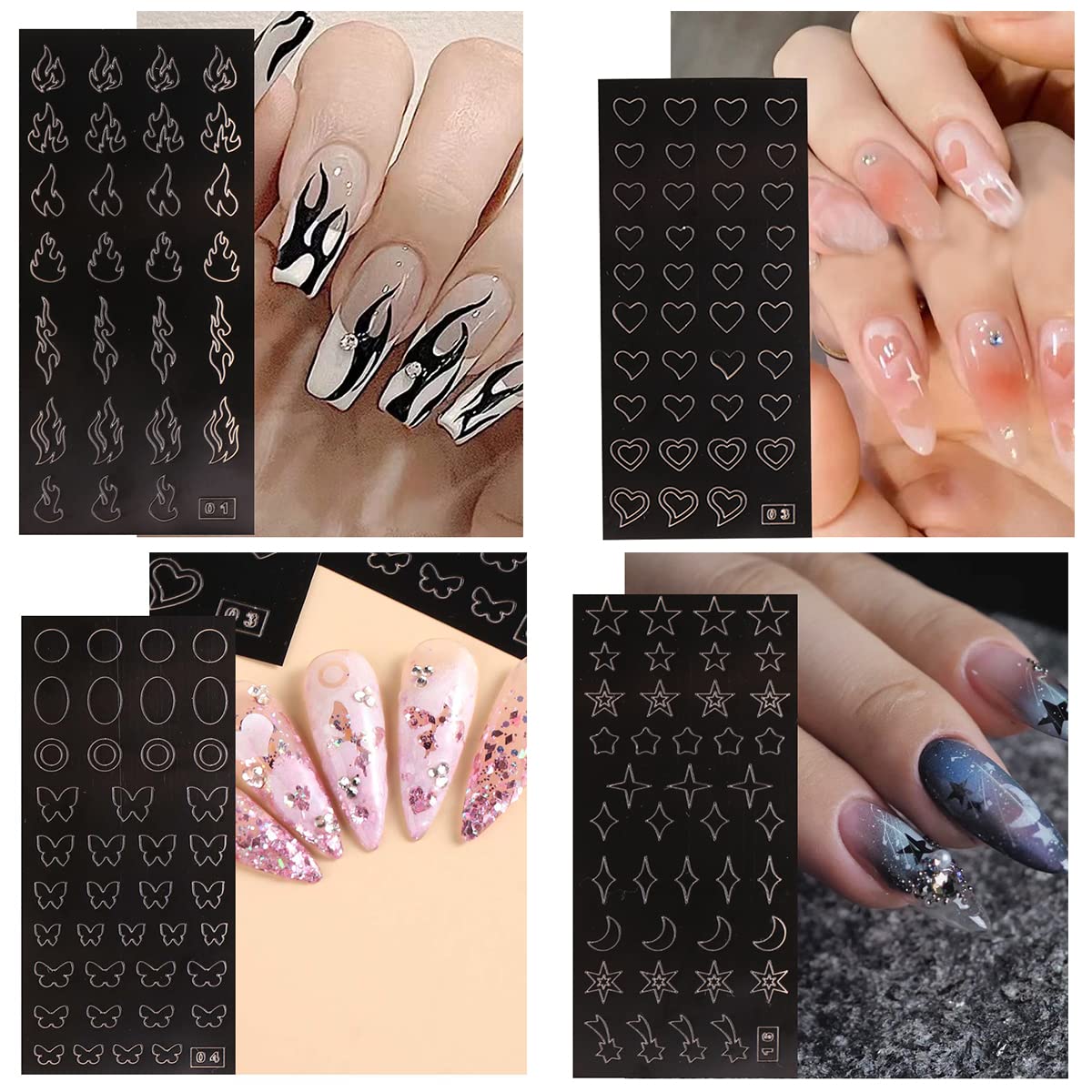 Furimuk airbrush nail stencils snowflake pattern for festive nail art at home.