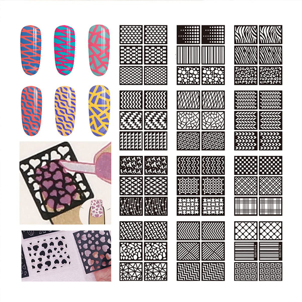 Furimuk nail stencils 72-design variety fuels creative nail art ideas