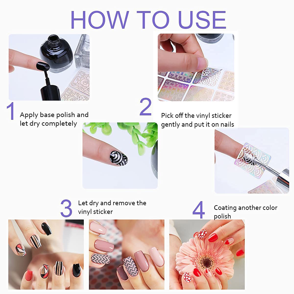 Furimuk nail stencils topcoat-ready finishes on nails