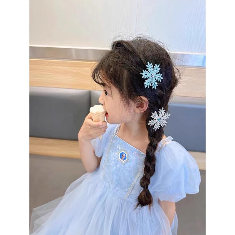 Furimuk blue snowflake bow enhances daily and party-ready looks.