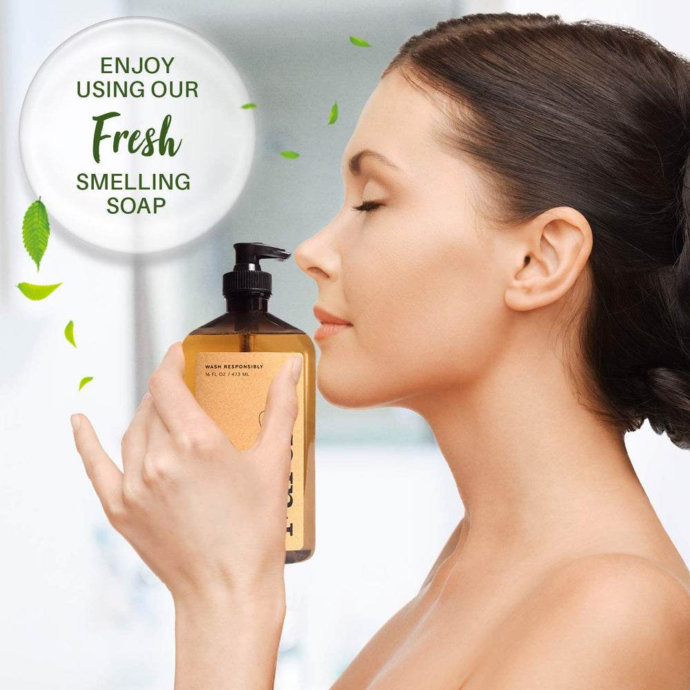Further glycerin hand soap cruelty-free emblem closeup signals ethical skincare.