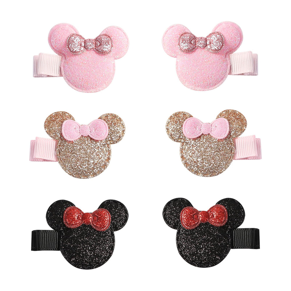 Furutonhe glitter mouse ears pink closeup with no-shed glitter for gentle daily wear.