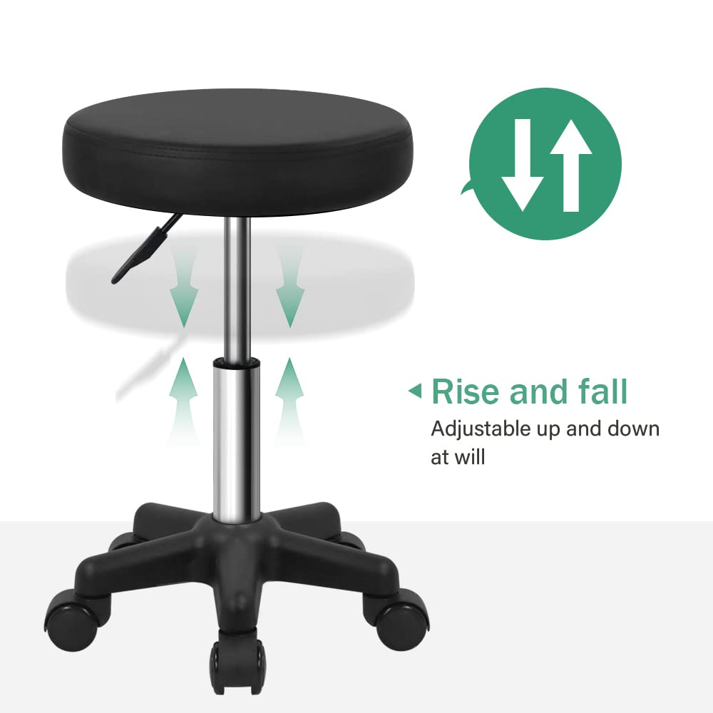 FURWOO round stool compact base saves space in small studios.