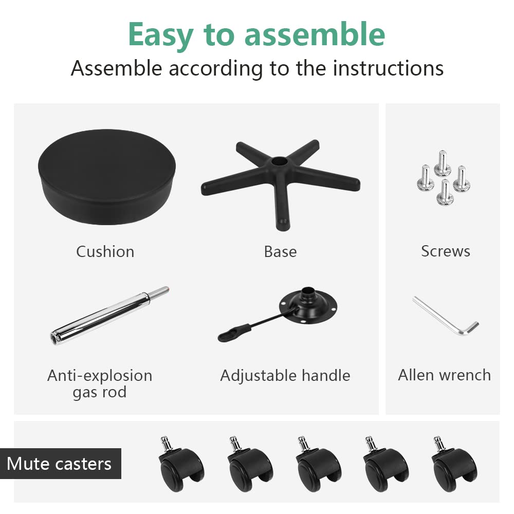 FURWOO round stool waterproof surface supports hygienic spaces.