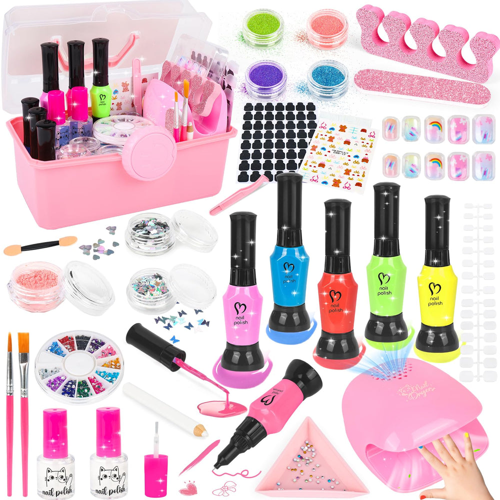 FUSPWEAO kids nail polish set packaging shows colorful tools for creative play