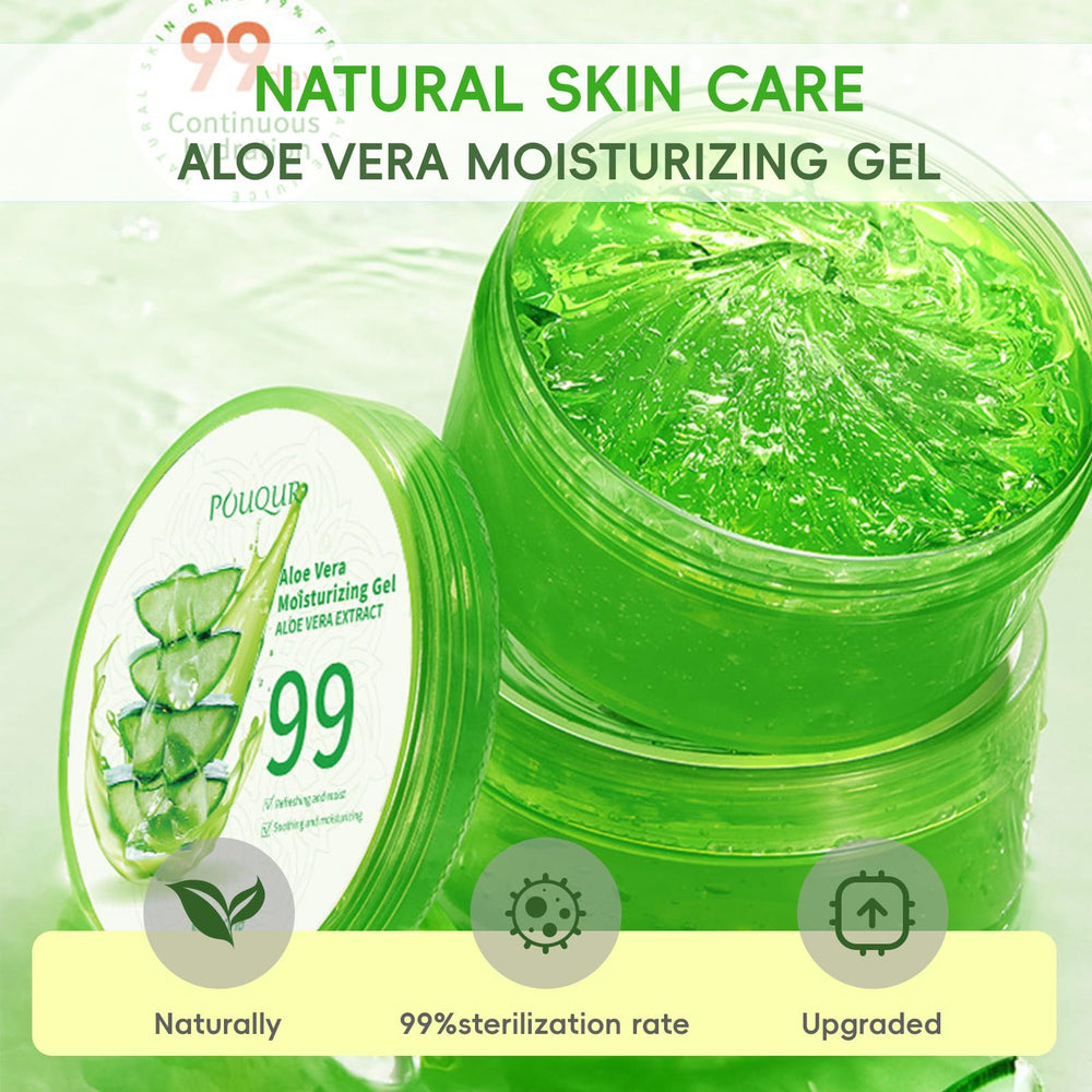 Fuveuua Aloe Gel on sunburned skin providing soothing after-sun care.