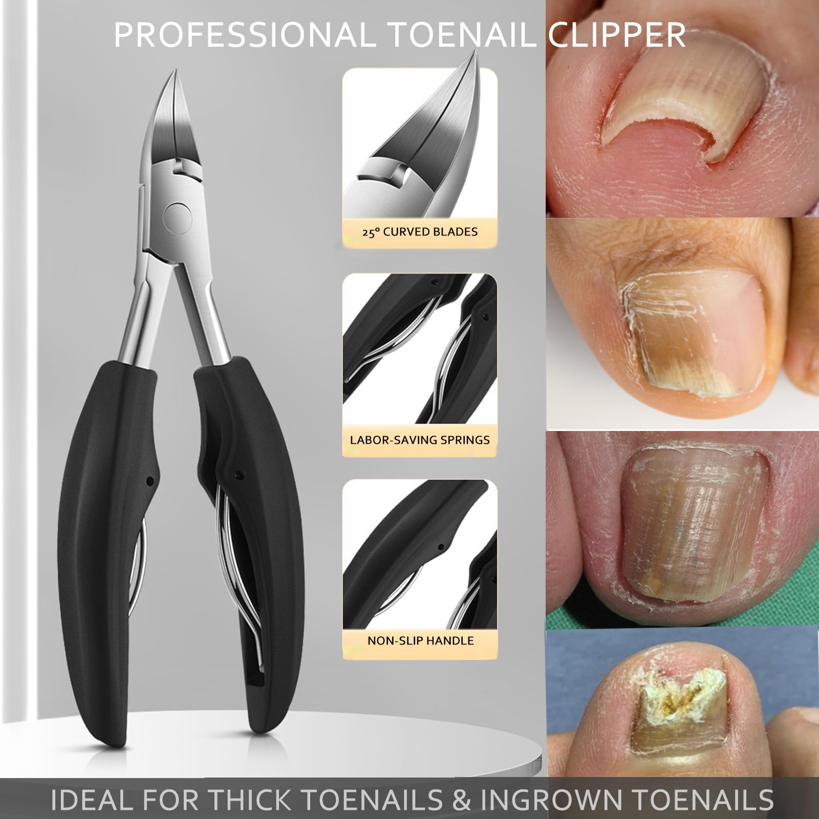 Fuwddy pedicure knife with three blades close-up for versatile nail care