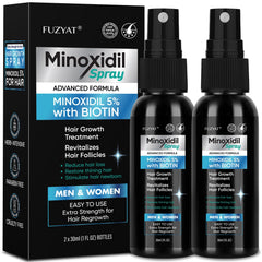 FUZYAT Minoxidil 5% bottle for easy scalp treatment and daily use.