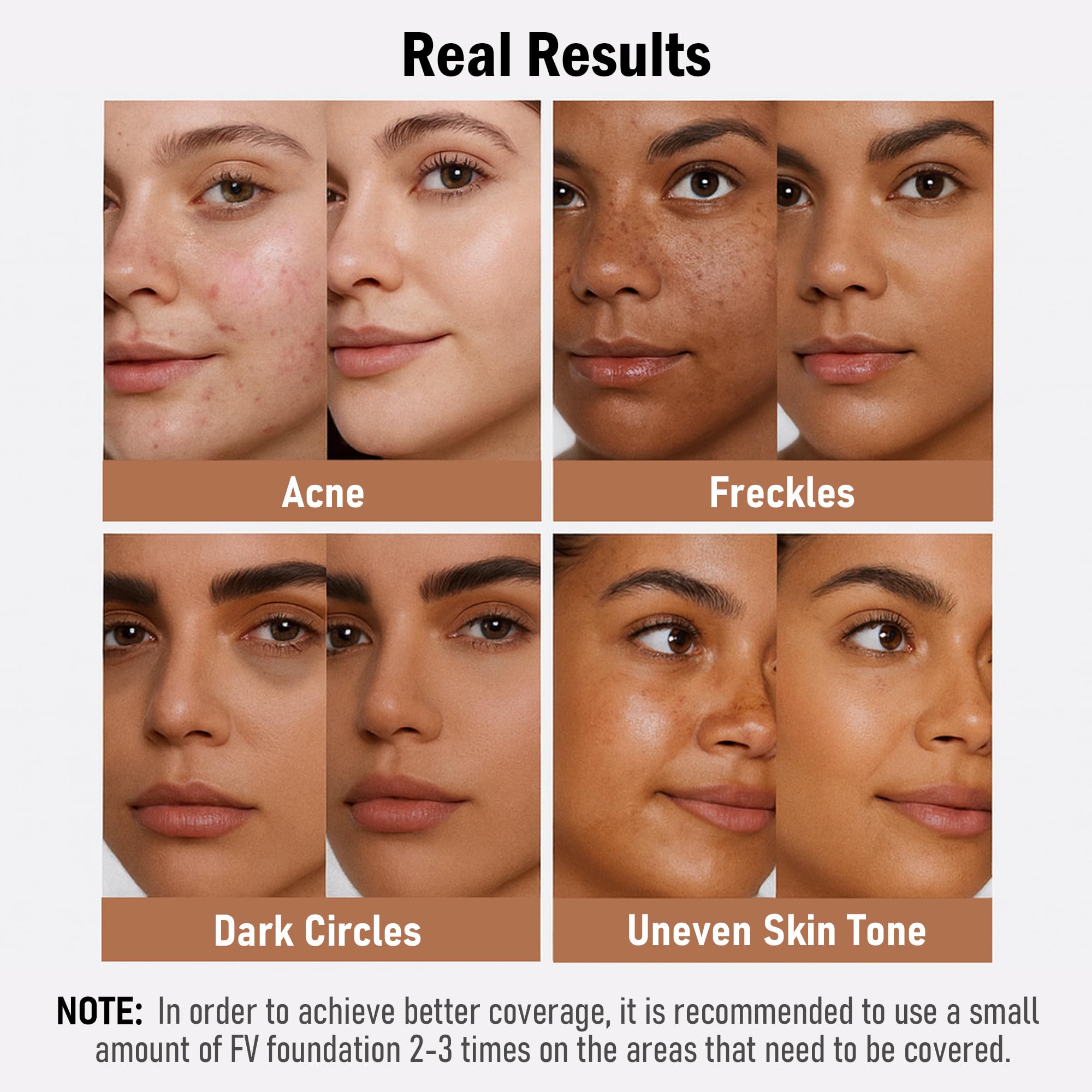 FV foundation long-wear coverage keeps complexion fresh from morning to evening.