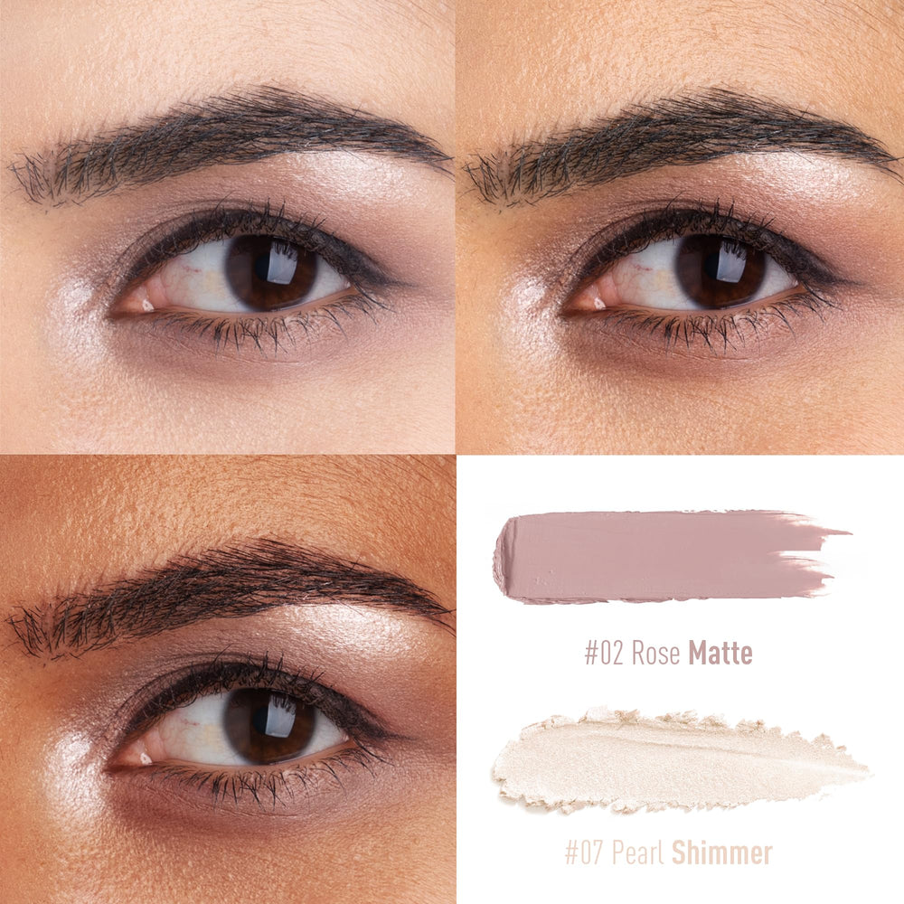 FV Waterproof Eyeshadow Stick Duo pearl shimmer swatches add subtle evening glow