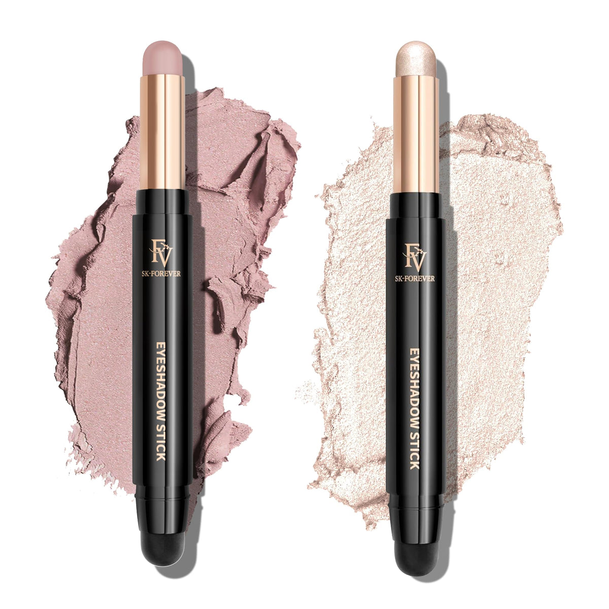 FV Waterproof Eyeshadow Stick Duo rose matte swatches for versatile daytime looks