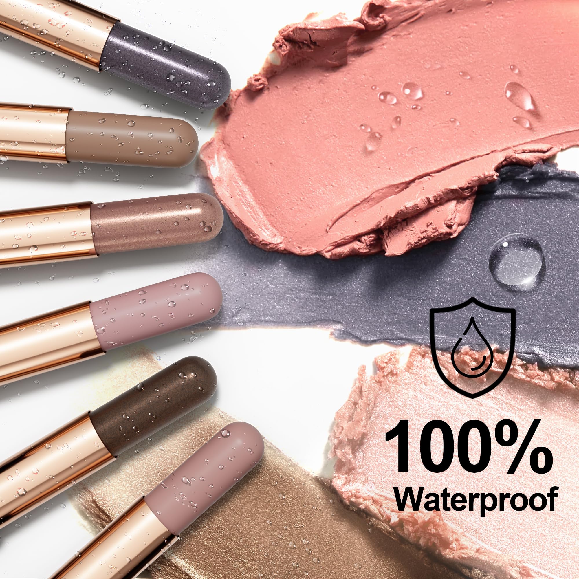 FV Waterproof Eyeshadow Stick Duo rose-and-pearl finish offers matte and shimmer versatility