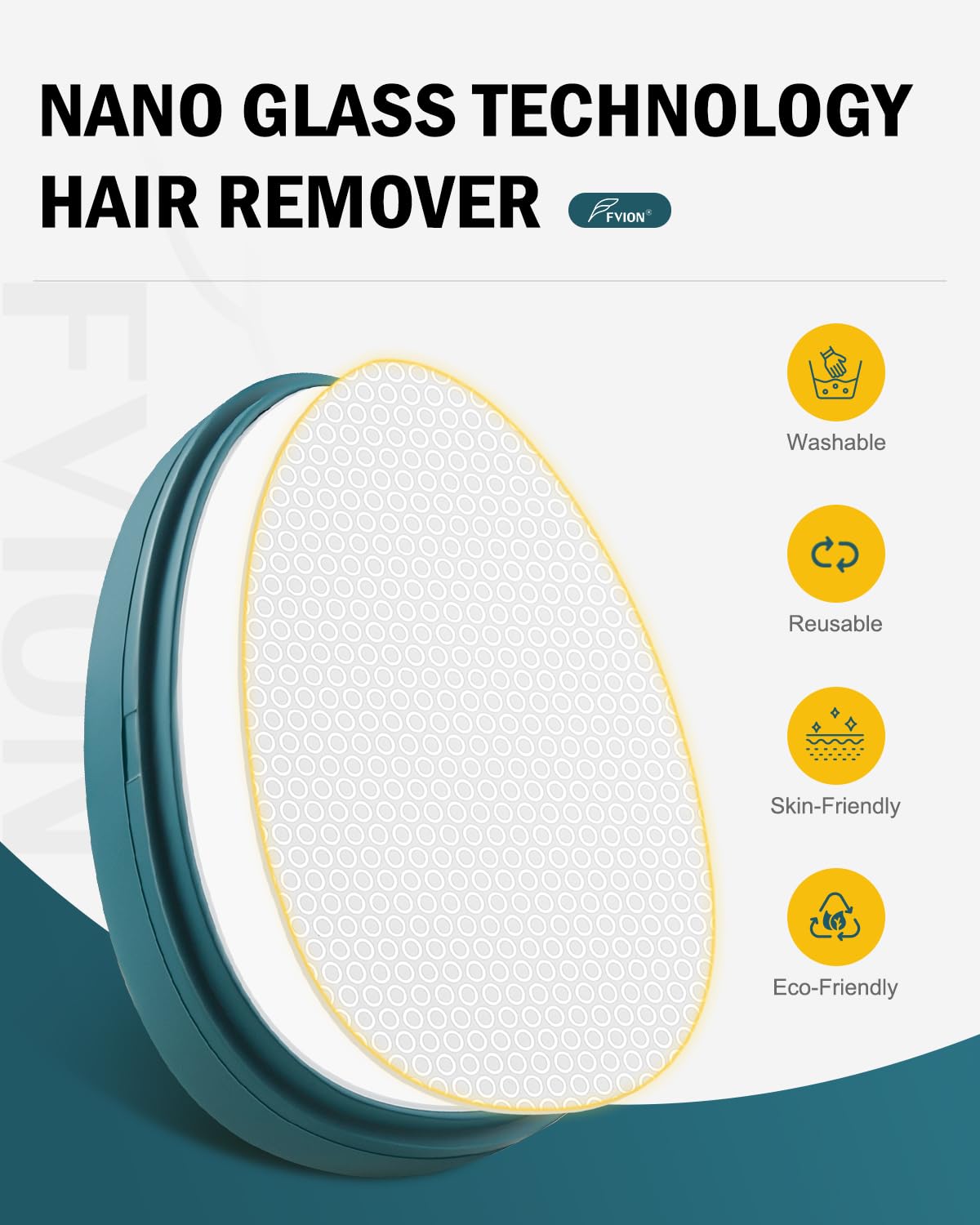 FVION Glass exfoliation surface reveals smoother skin after each pass