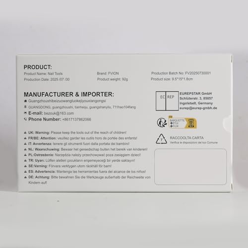 FVION fingernail trimming option complements toenail care with versatile grooming capability.
