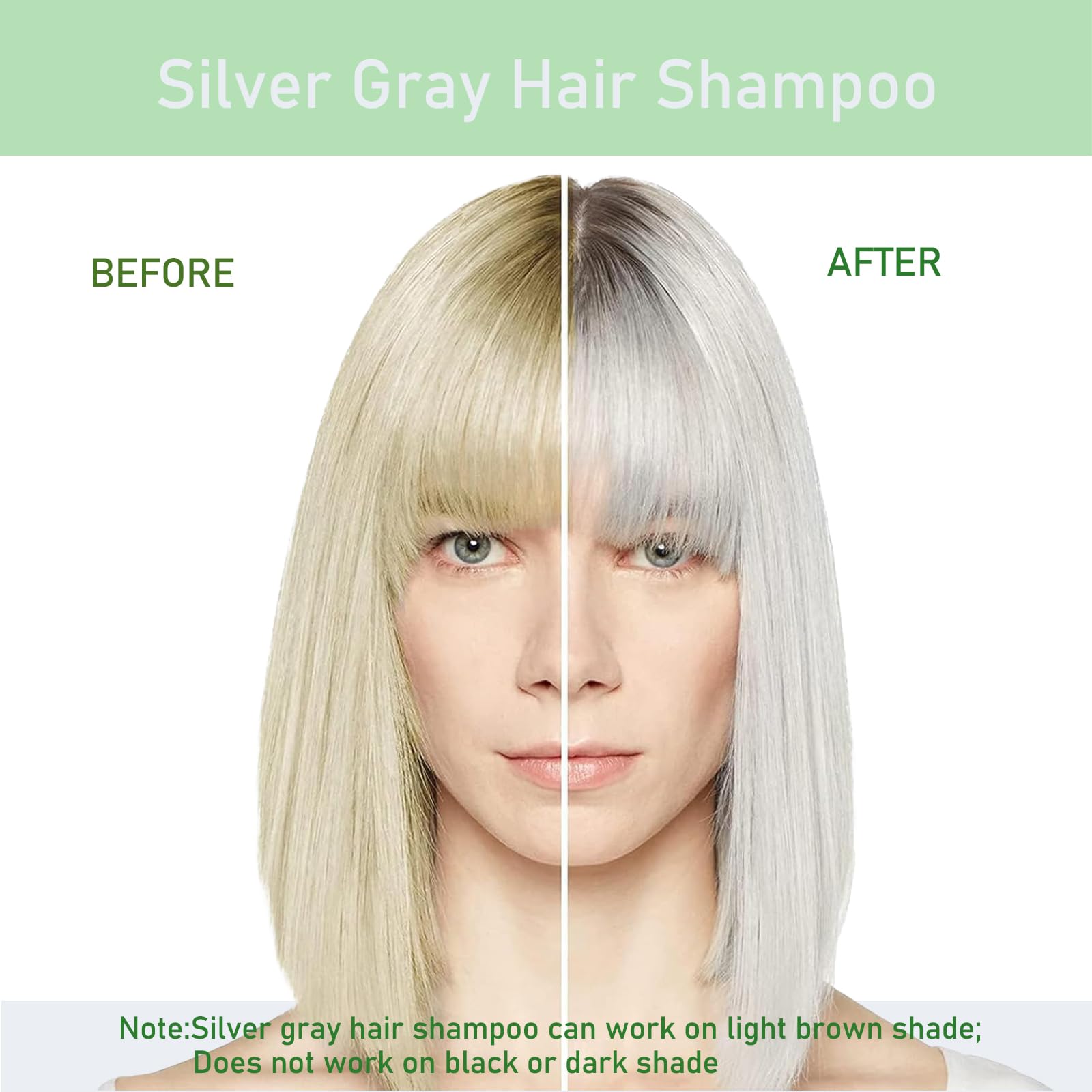 Fvquhvo 3-in-1 hair dye shampoo close-up shows color, cleansing, and conditioning
