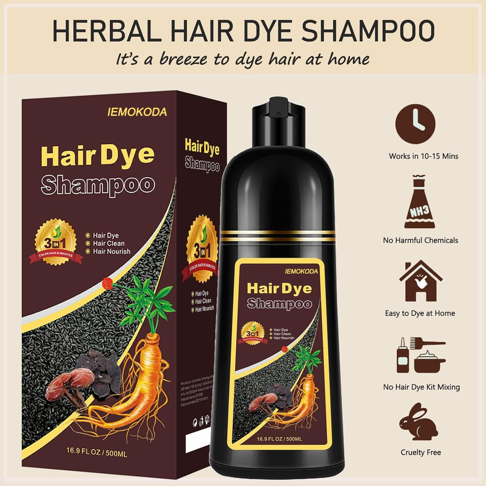 Fvquhvo applying shampoo to dry hair for quick color results.