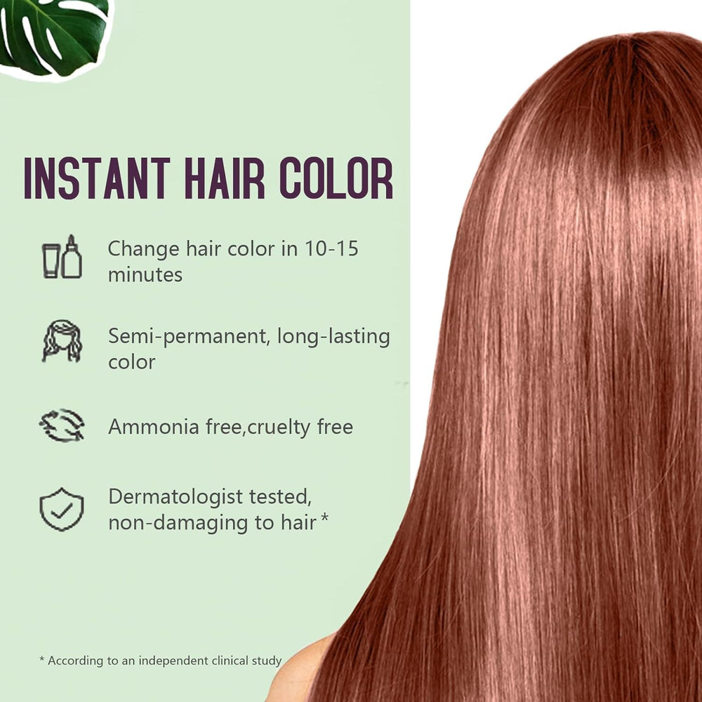 Fvquhvo Cherry Brown Hair Dye Shampoo gloves-ready scene highlights mess-free prep.