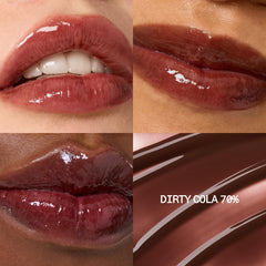 Fwee 3D Voluming Gloss application shot highlighting sleek, non-sticky feel.