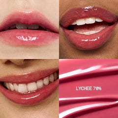 Fwee 3D Voluming Gloss Lychee application demonstrates even color