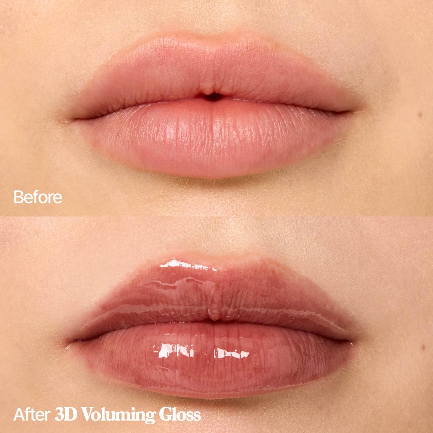 fwee 3D Voluming Gloss on lips demonstrates long-lasting hydration