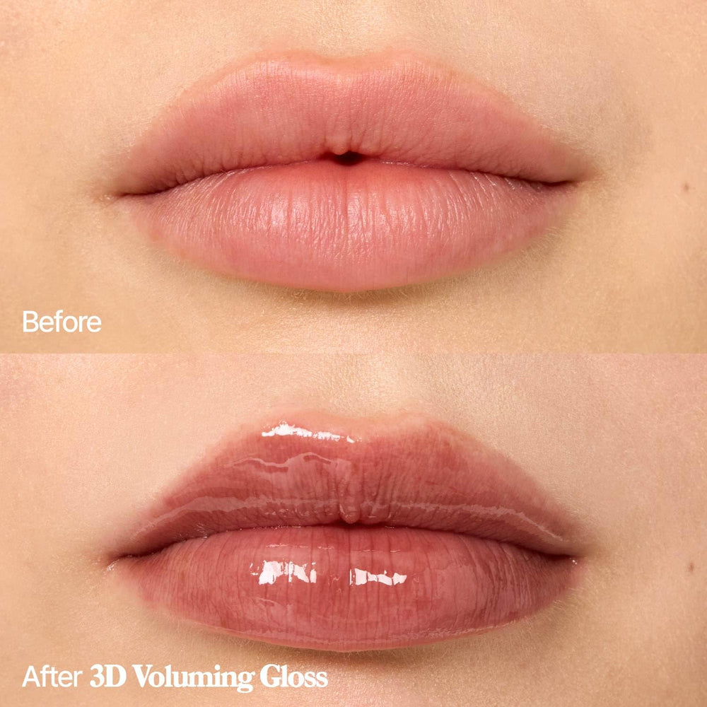 fwee 3D Voluming Gloss on lips demonstrates long-lasting hydration