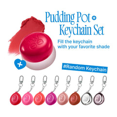 fwee blurring pudding pot blush-lip application shows seamless, blendable color for cheeks and lips.