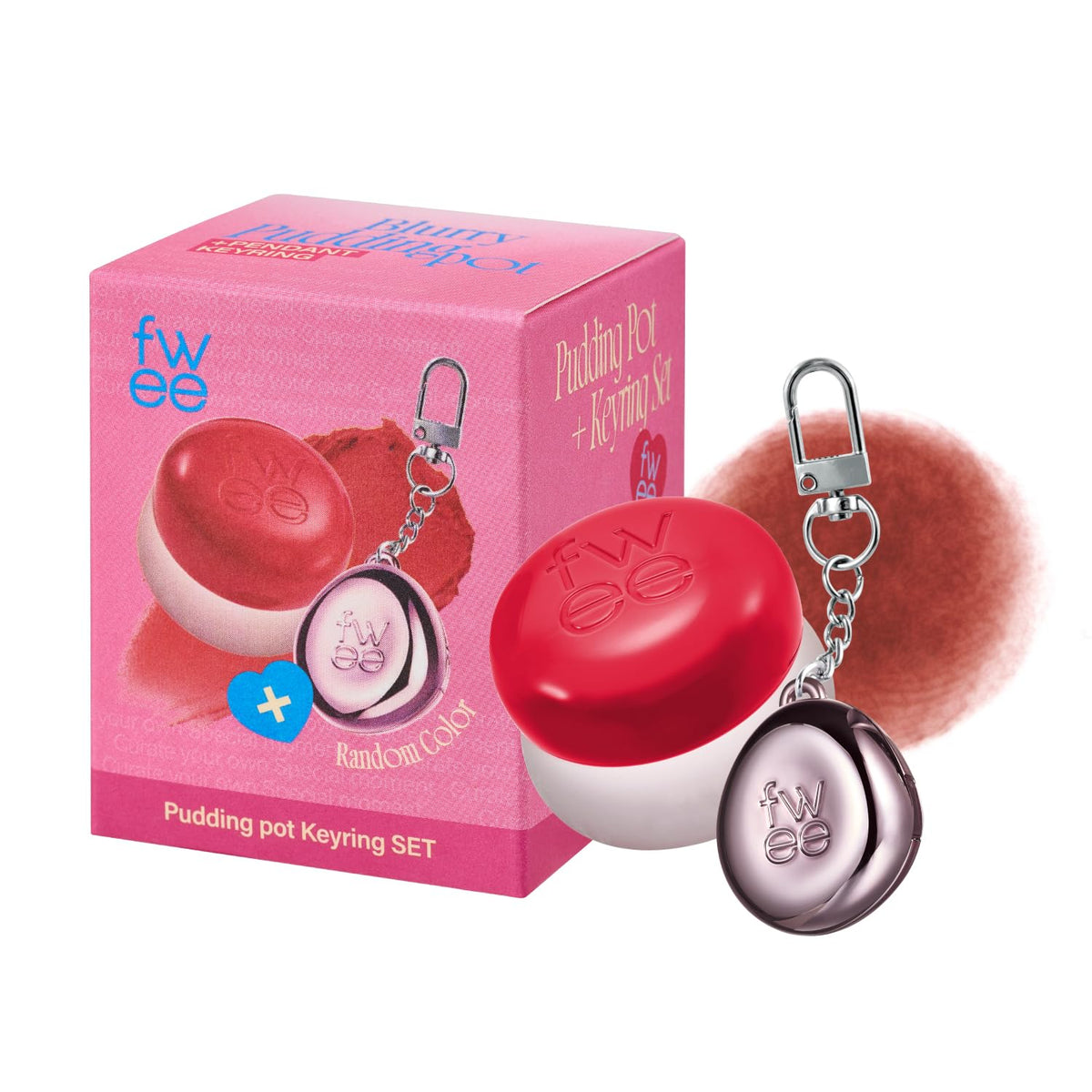 fwee Blurry Pudding Pot packaging closeup shows portable, travel-friendly design.