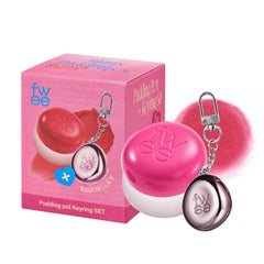 fwee Blurry Pudding Pot Cherry pink closeup showing airbrushed soft flush for cheeks and lips
