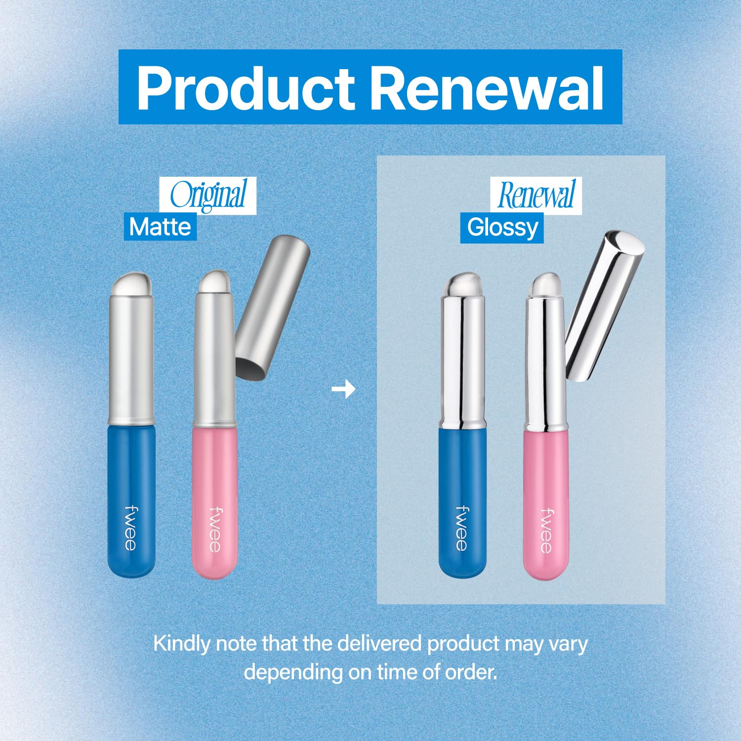 fwee fingerlike silicone lip brush slim, angled view, blends lip color smoothly.