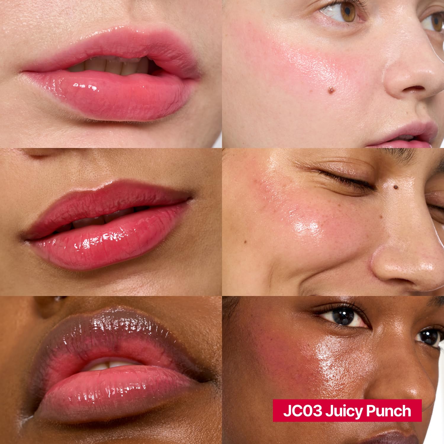 Fwee Glowy Jelly Pot blush blend on cheeks for natural flush