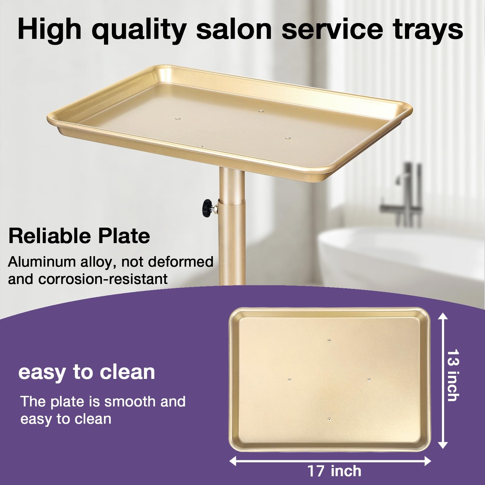 FWOD BIBTO rolling caster tray enables quiet mobility between stations