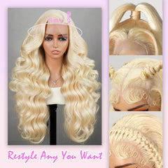 FXIMYLC Brazilian virgin hair wig in 613 for natural shine and movement.