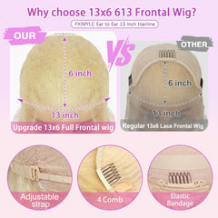 FXIMYLC breathable-cap lace-front wig for comfortable wear and secure fit.