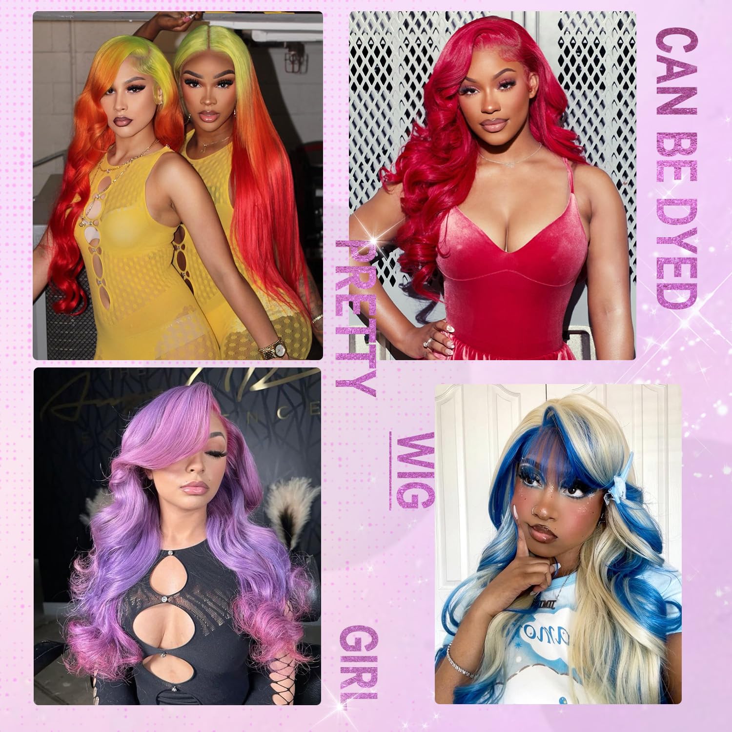 FXIMYLC preplucked bleached 613 lace-front wig for versatile styling.
