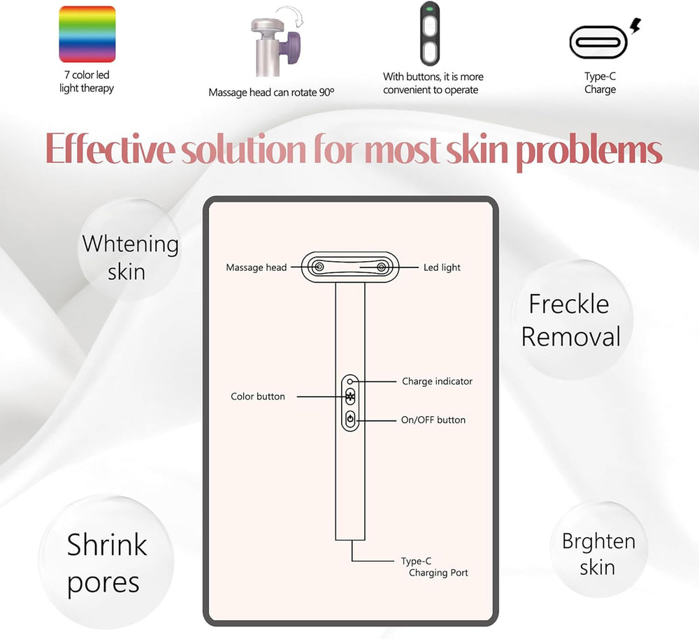 Fxtiaa red light therapy face device seven-color LED array for complexion care.