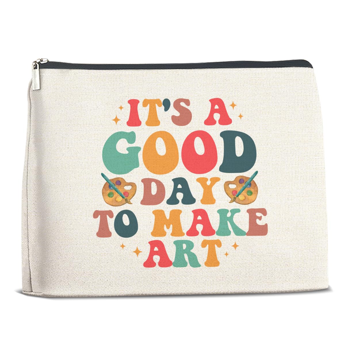 FYDHQSS makeup bag with chic two-sided prints for daily joy.